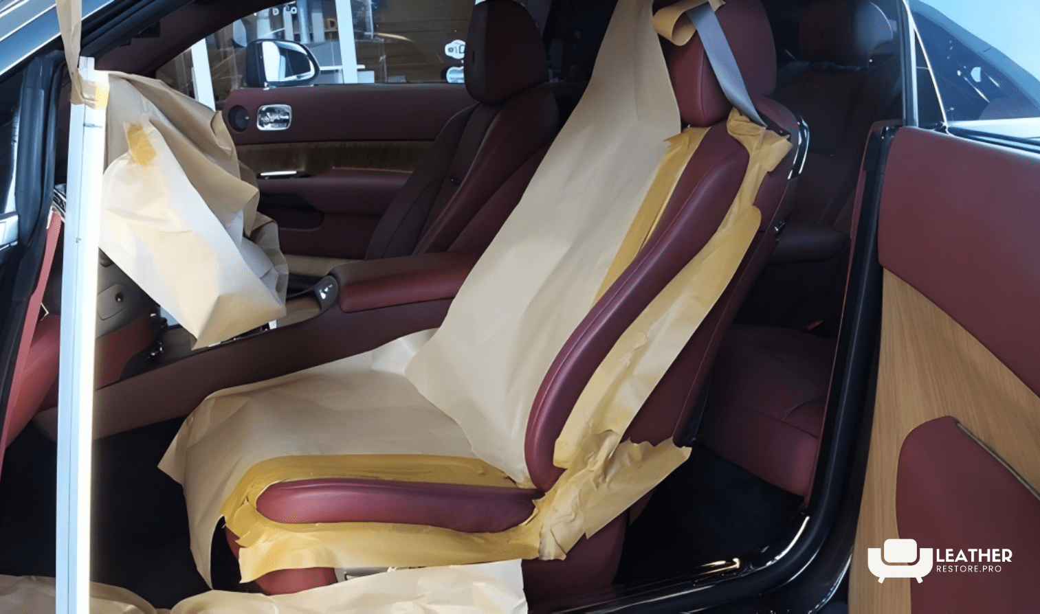 Before leather restoration