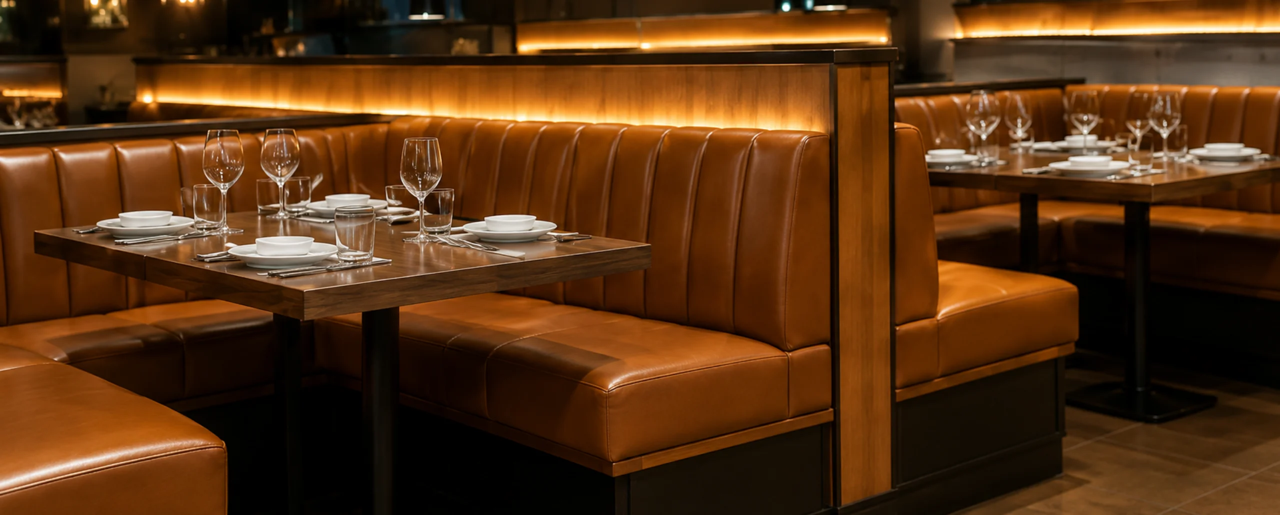 Restaurant leather booth seating repair NYC