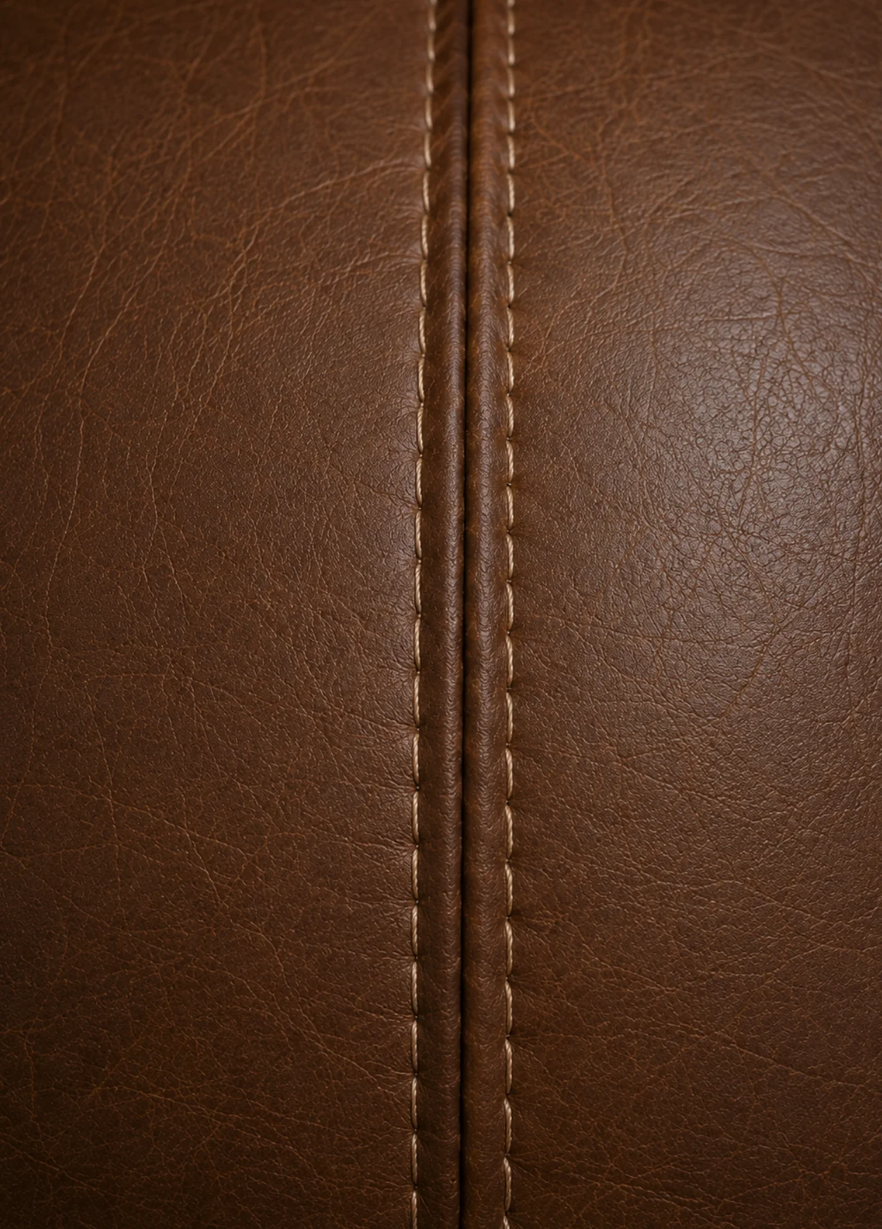 Leather seam stitched after repair