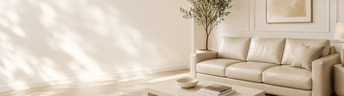 Commercial lobby seating in a New York City interior, recovered in matched leather