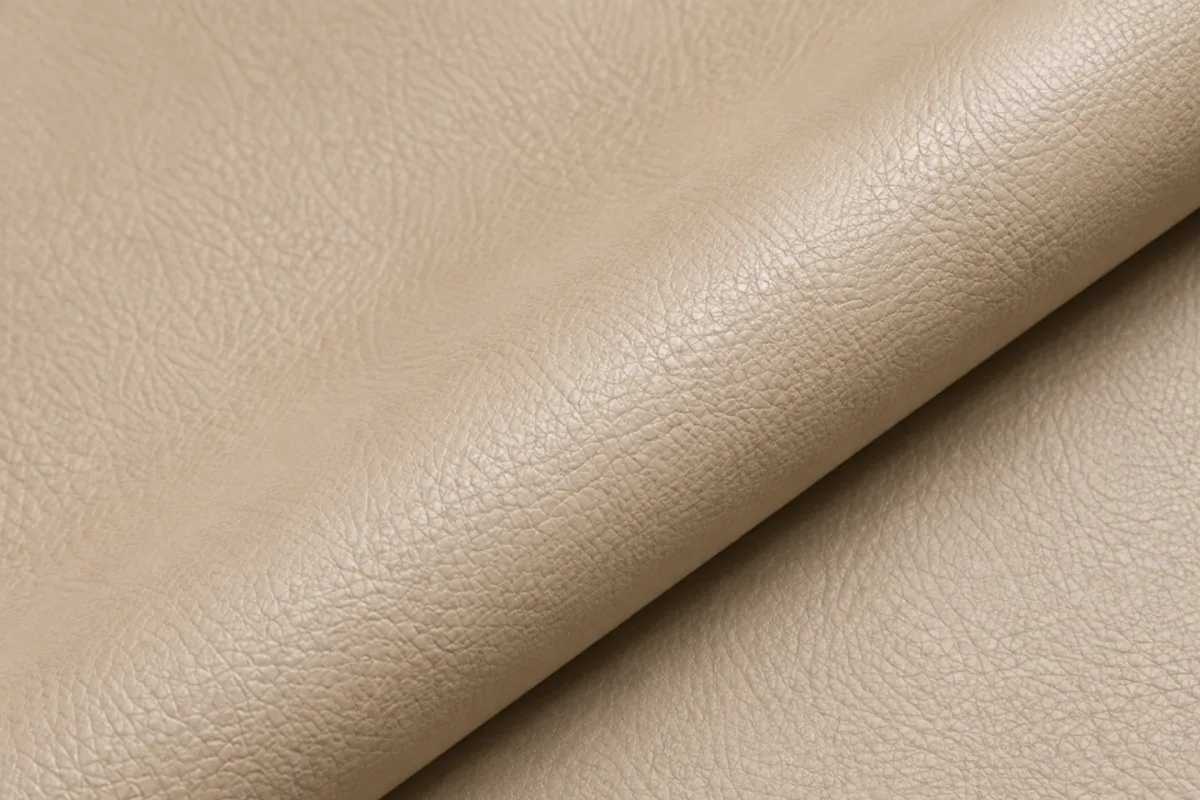 Faux leather swatch imitating the appearance of genuine leather