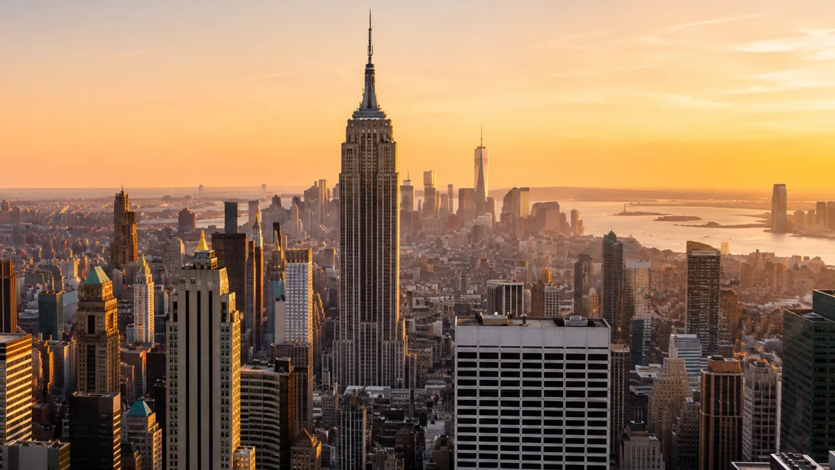 Furniture pickup and delivery in Manhattan — the Midtown skyline at sunset