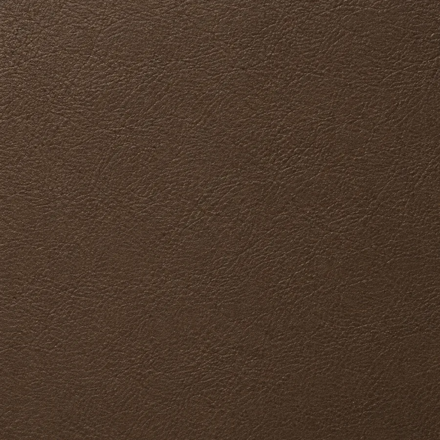 A dark brown leather swatch of the kind a spec sheet shade name refers to