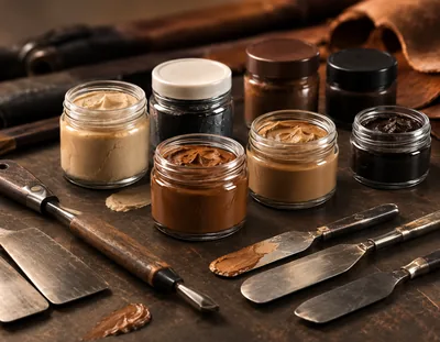 Fills, sub-patch material and grain plates used to rebuild a tear in commercial leather