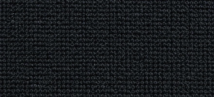 New piece-dyed charcoal weave, even in tone