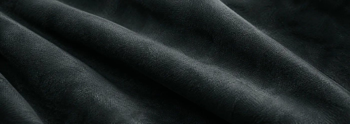 Charcoal commercial vinyl upholstery swatch used on restaurant banquettes and bar stools