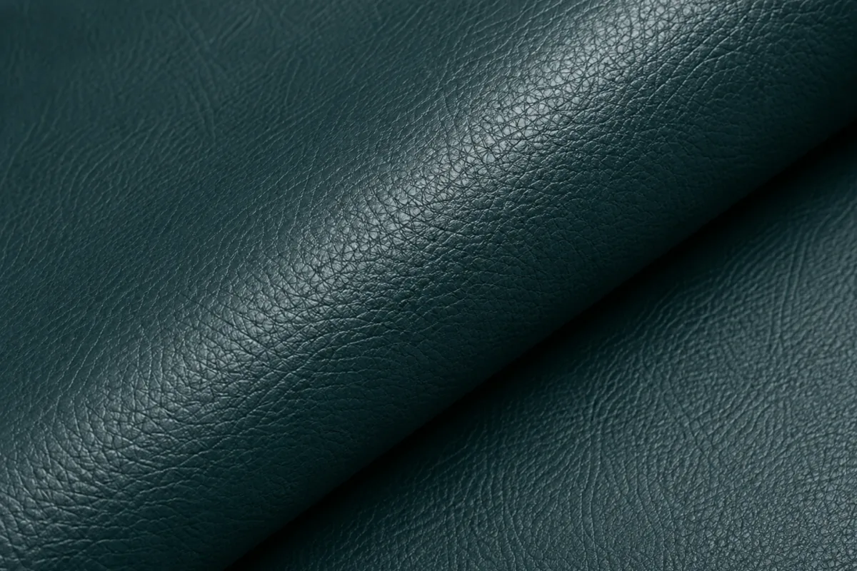 Vinyl upholstery swatch with an embossed grain texture
