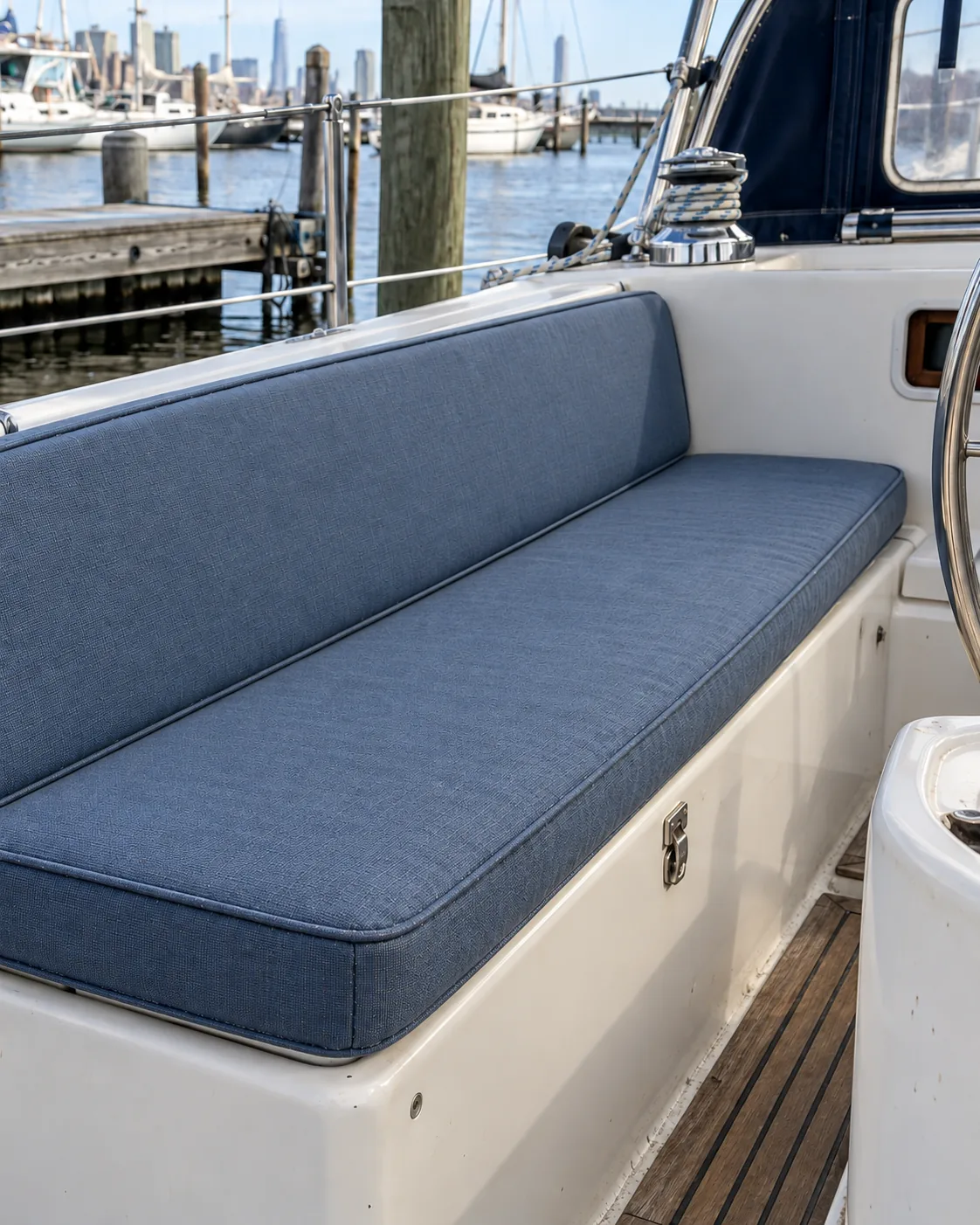 The same cushion with a clean new cover