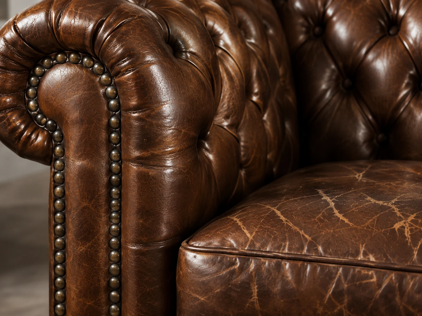 Antique leather furniture