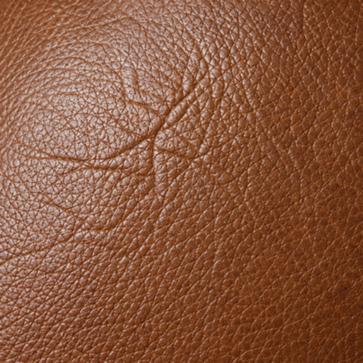 Matte natural grain leather showing its own markings