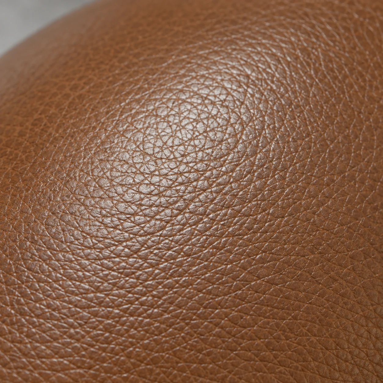 Even, sealed pigmented leather with a uniform pebble grain