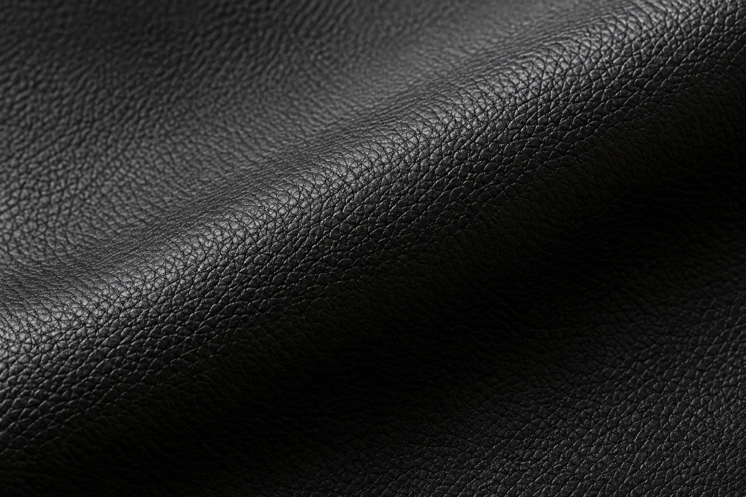 Black pebble-grain leather swatch for a headboard