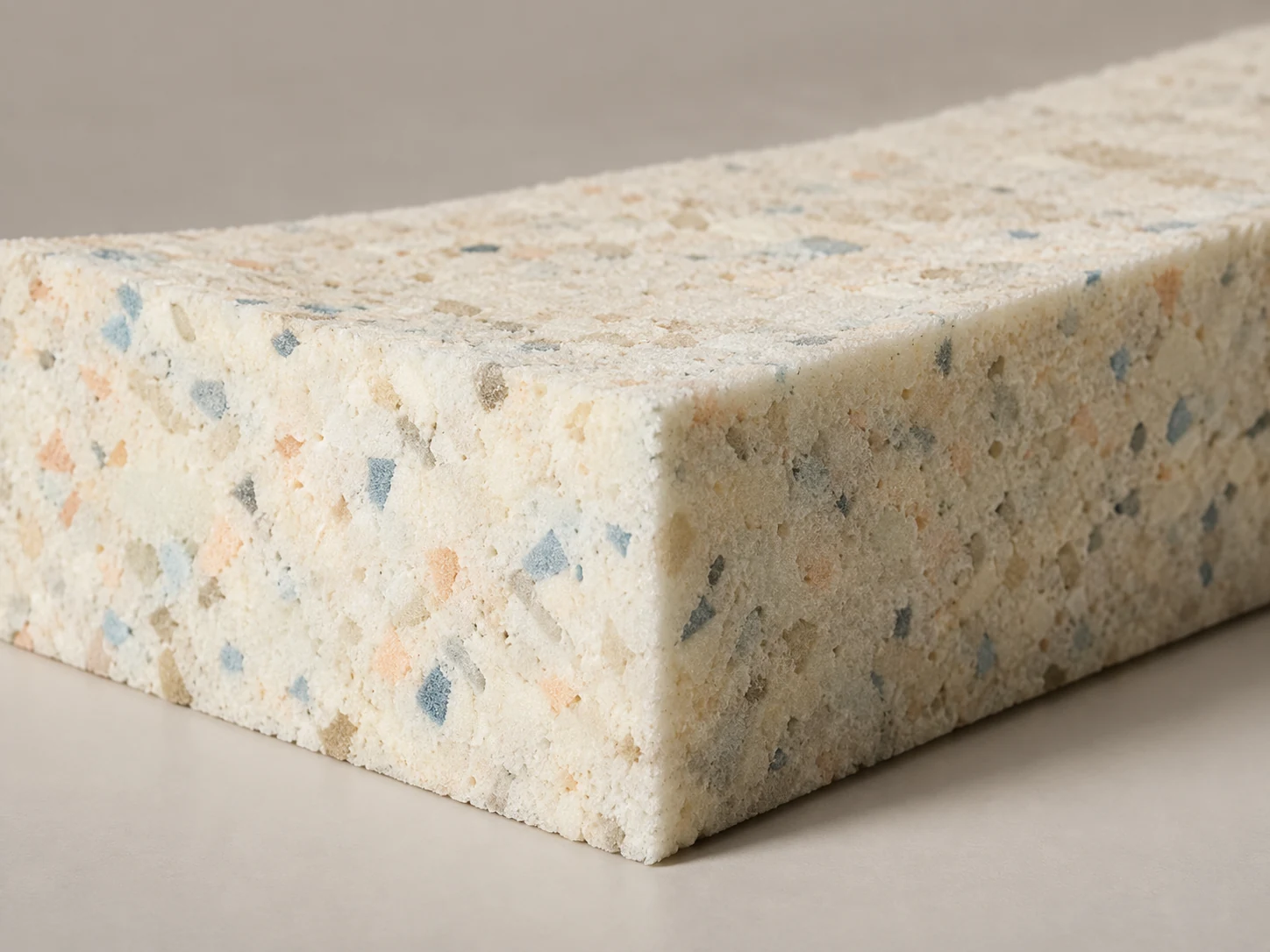 Dense bonded foam base that sits under the softer top layer of a seat cushion