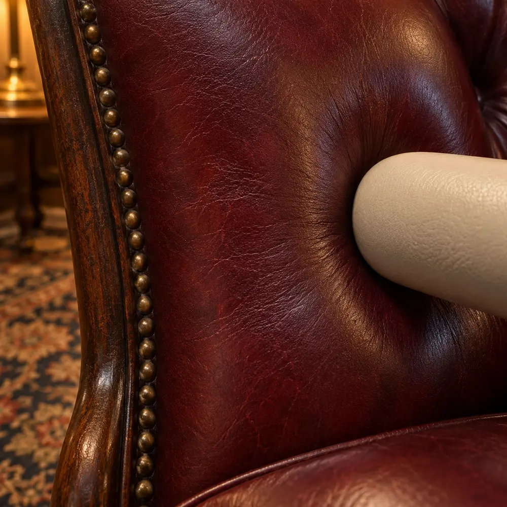 Leather panel pressed and flexing without cracking