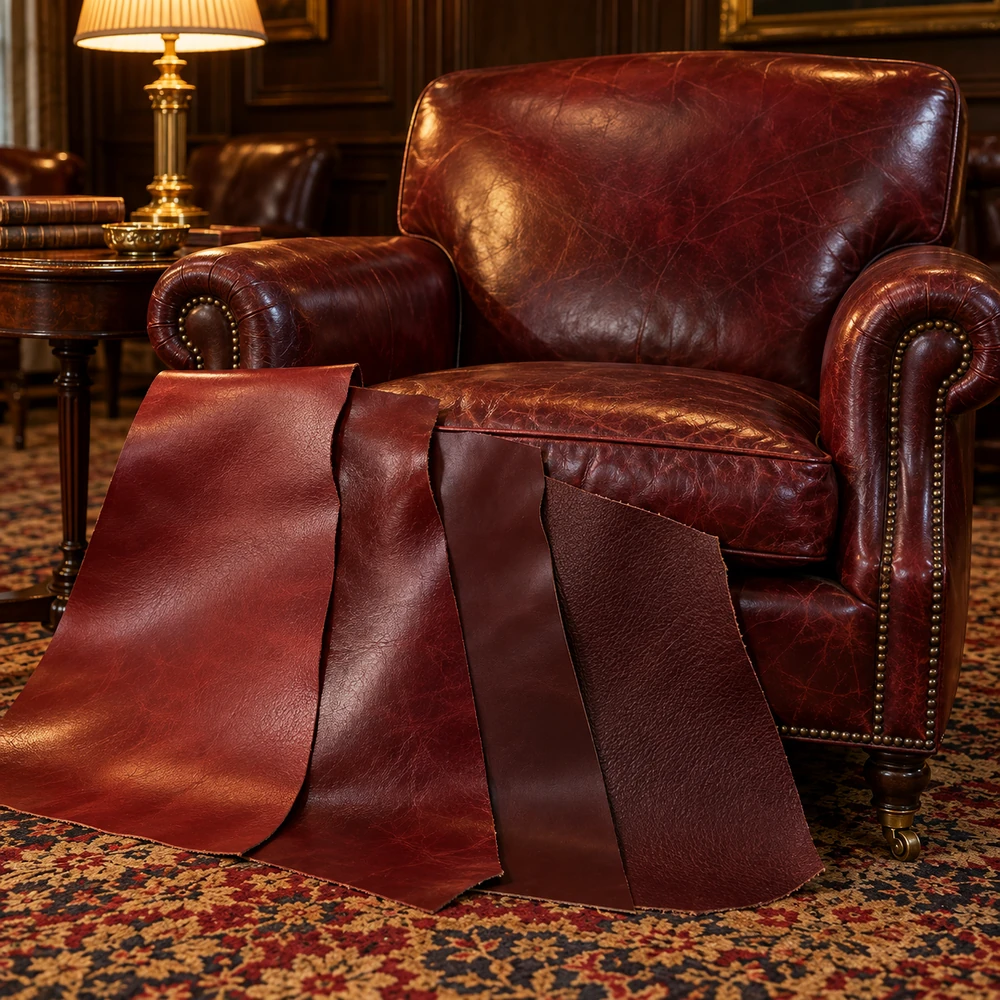 New hide held against the chair in its room
