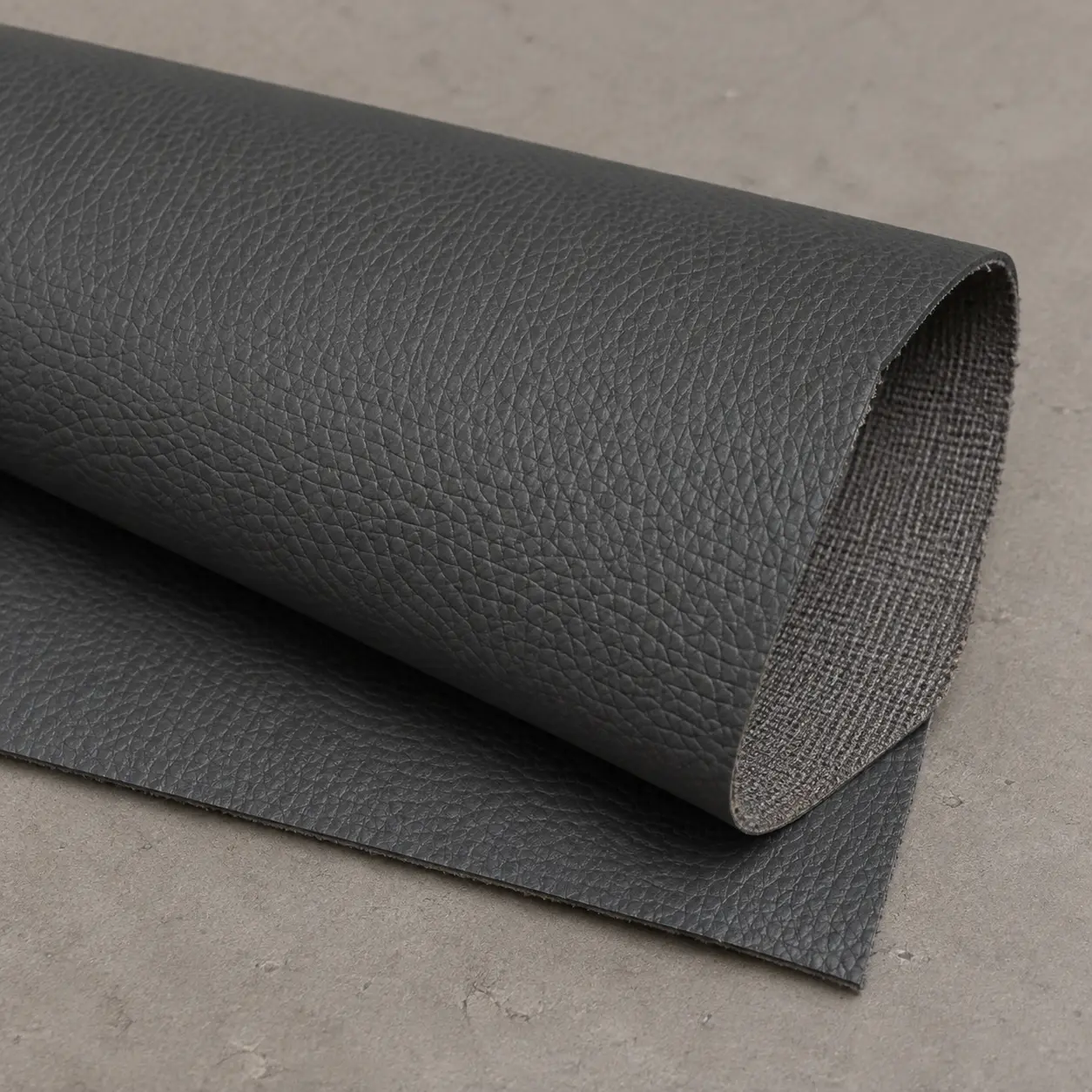 A charcoal commercial vinyl swatch