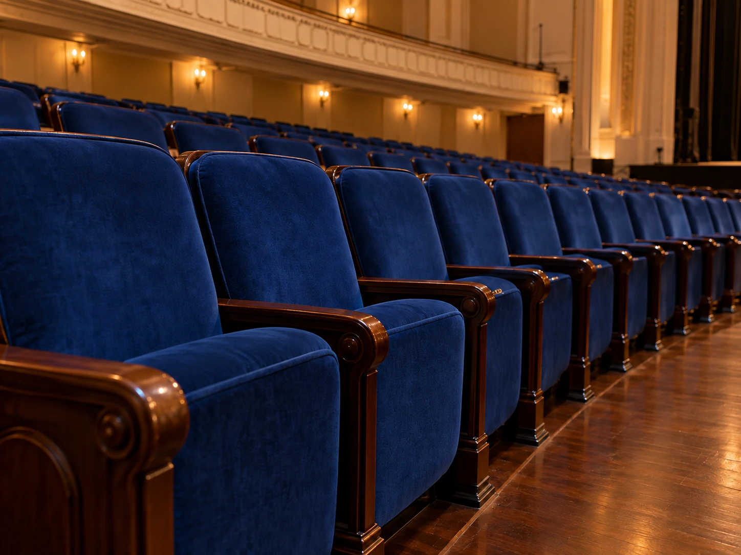 The same concert hall seat after repair