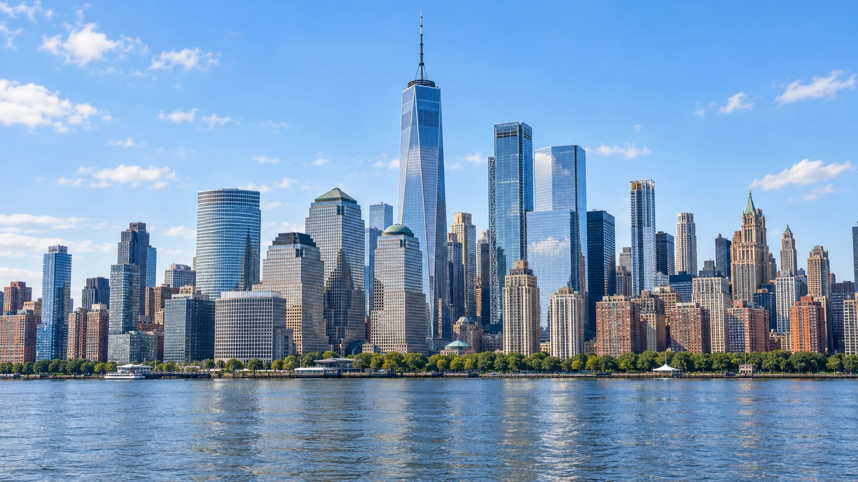 Manhattan skyline across the Hudson River