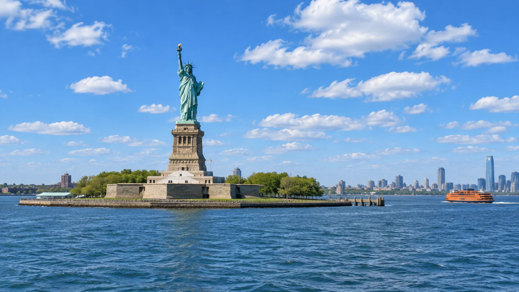 Statue of Liberty in New York Harbor