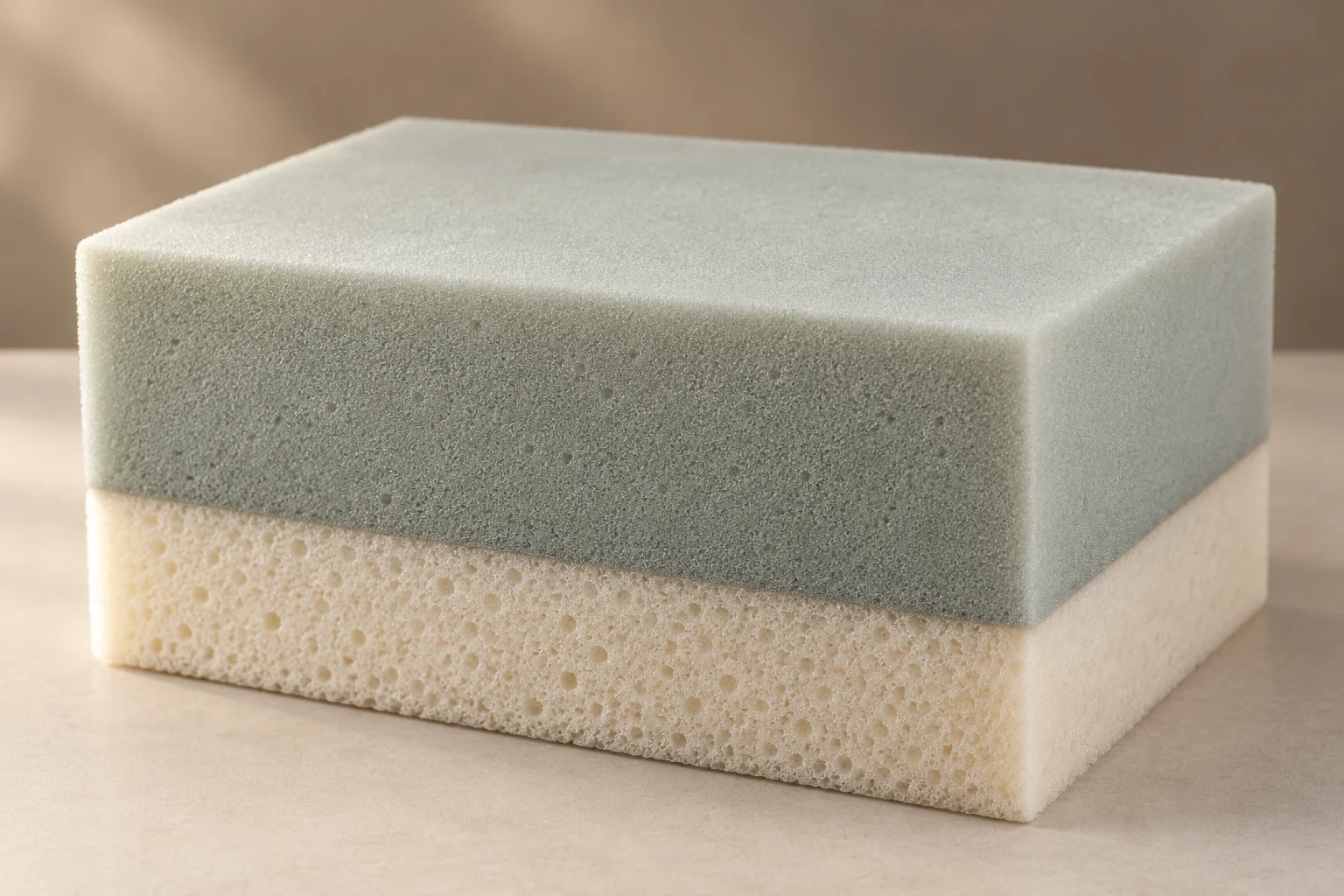 High-resilience foam block for a couch cushion