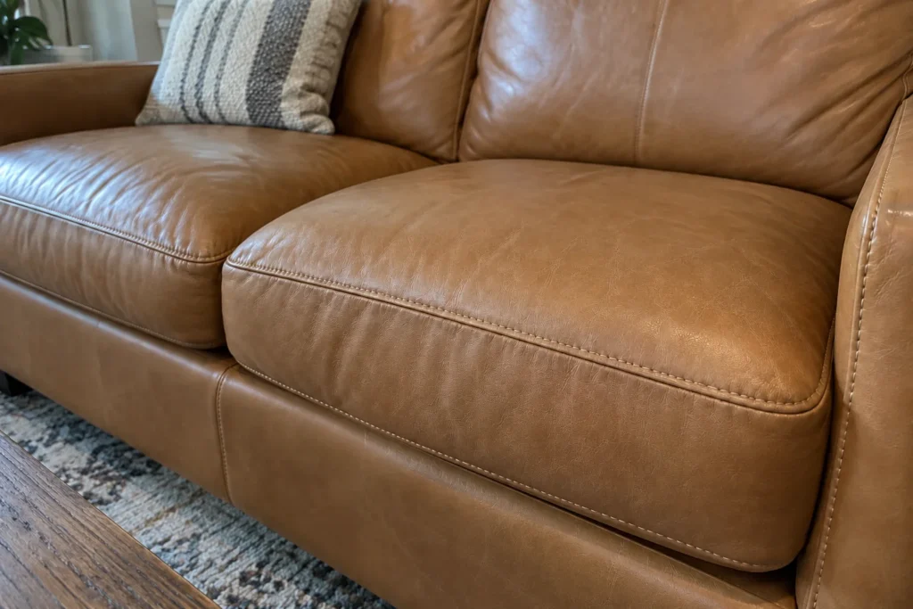 The same seat after the cut was repaired