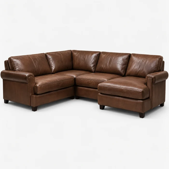 Ethan Allen leather sectional