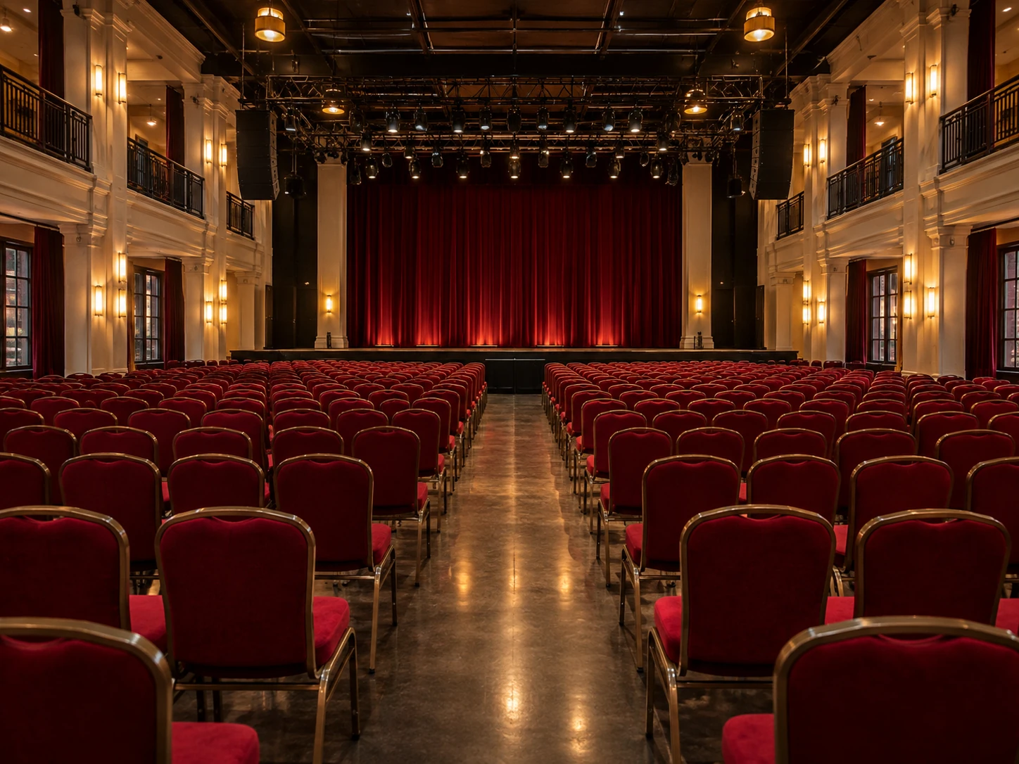 Banquet seating in an event hall