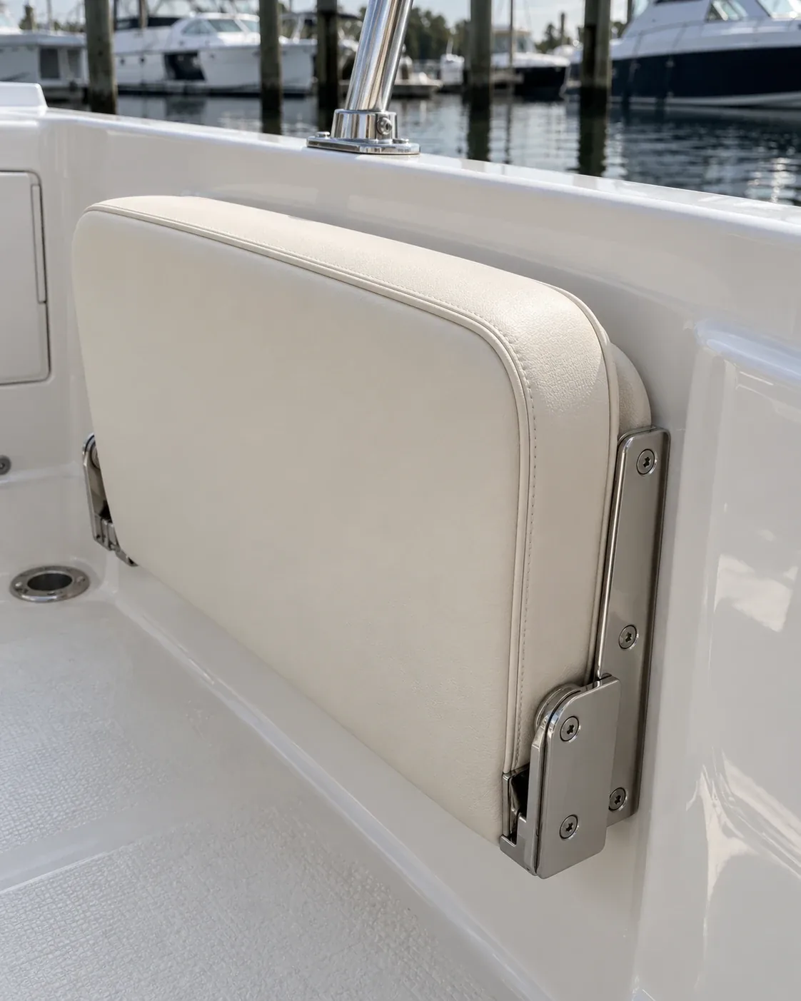 Jump seats on a boat, cut to its own shape