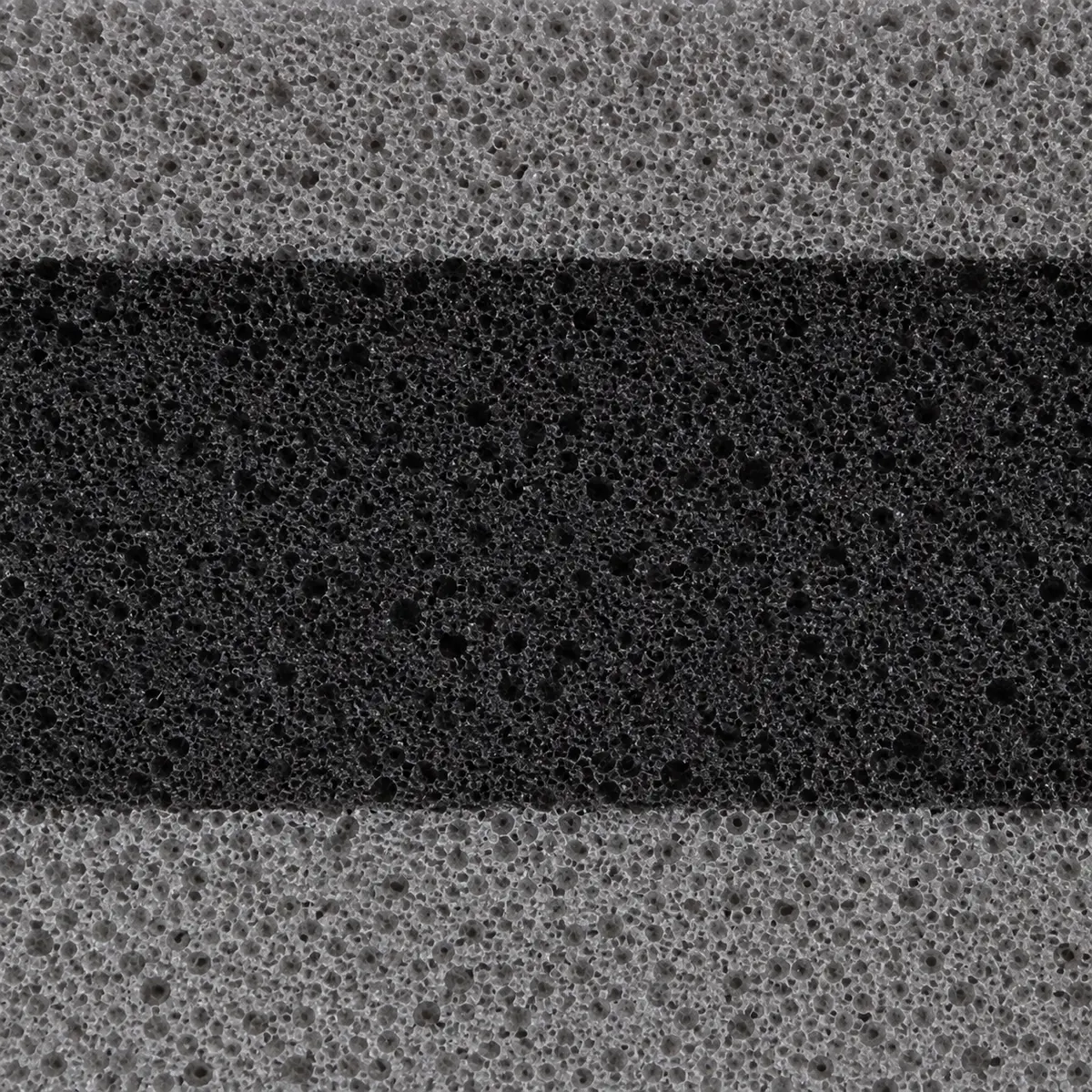 Cross-section of layered high-density upholstery foam
