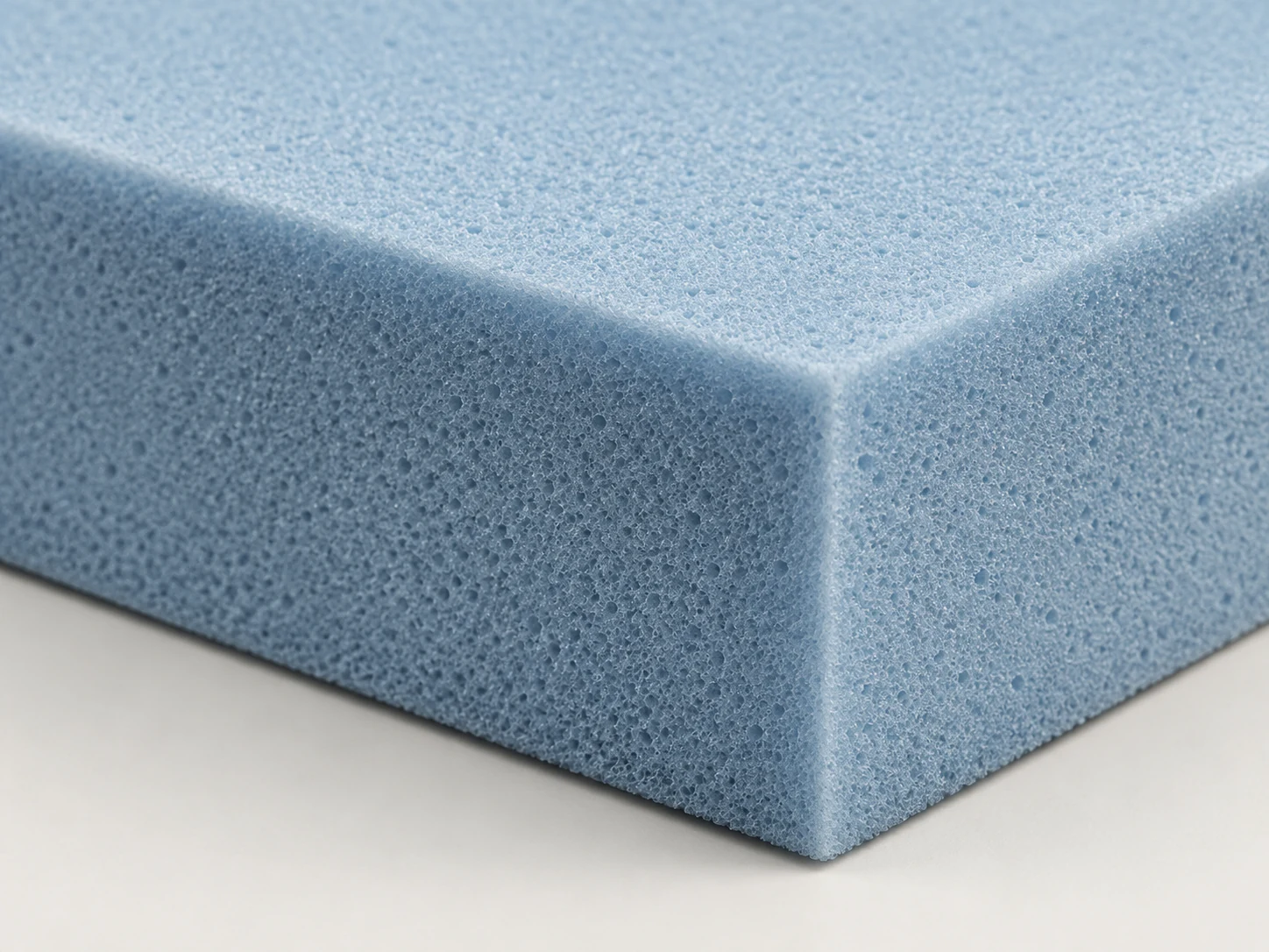 High resilience blue foam block for a heavy-use seat cushion