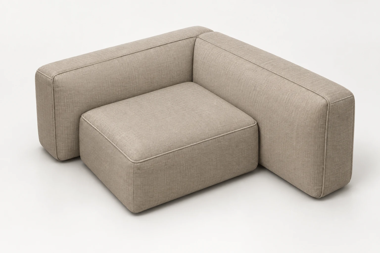 L-shaped corner outdoor cushion pair for a sectional return