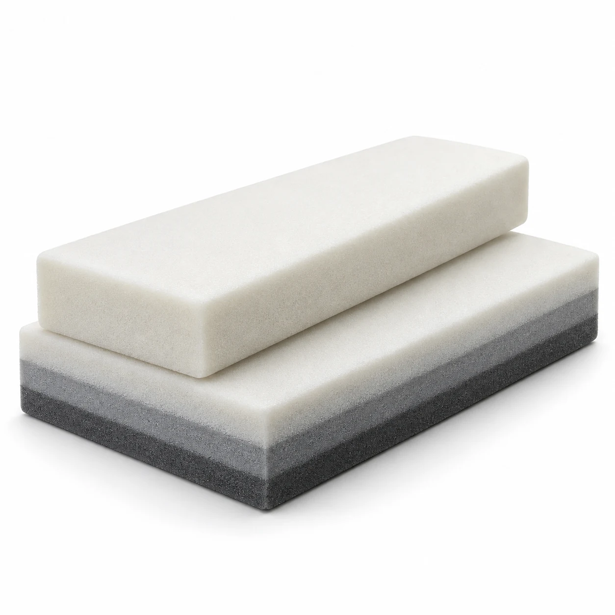 Layered support foam cut for medical seating