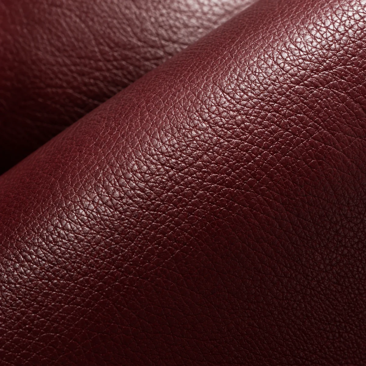 Deep burgundy leather grain