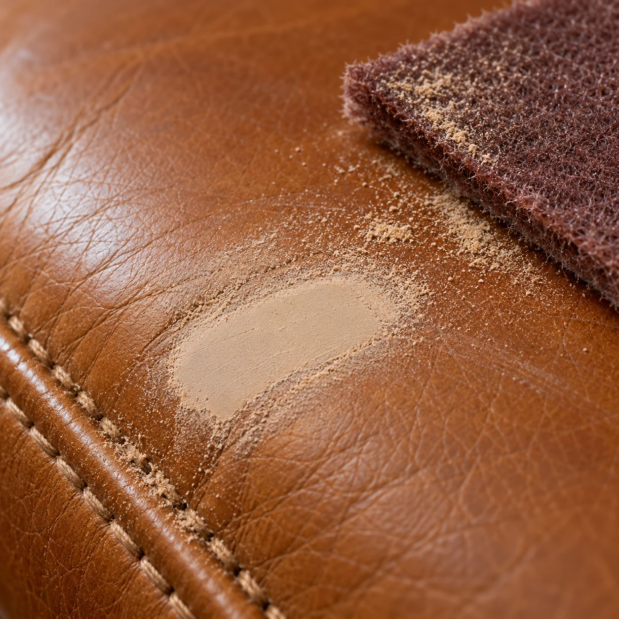 Macro of a repair where the grain meets the original with no visible edge