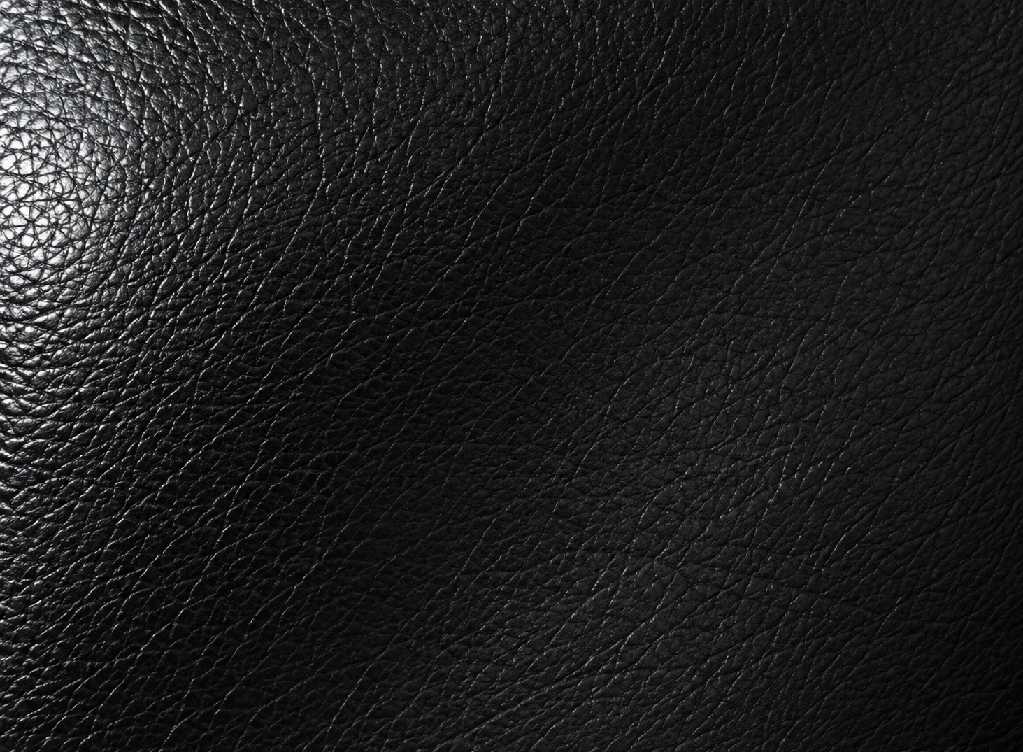A black leather swatch