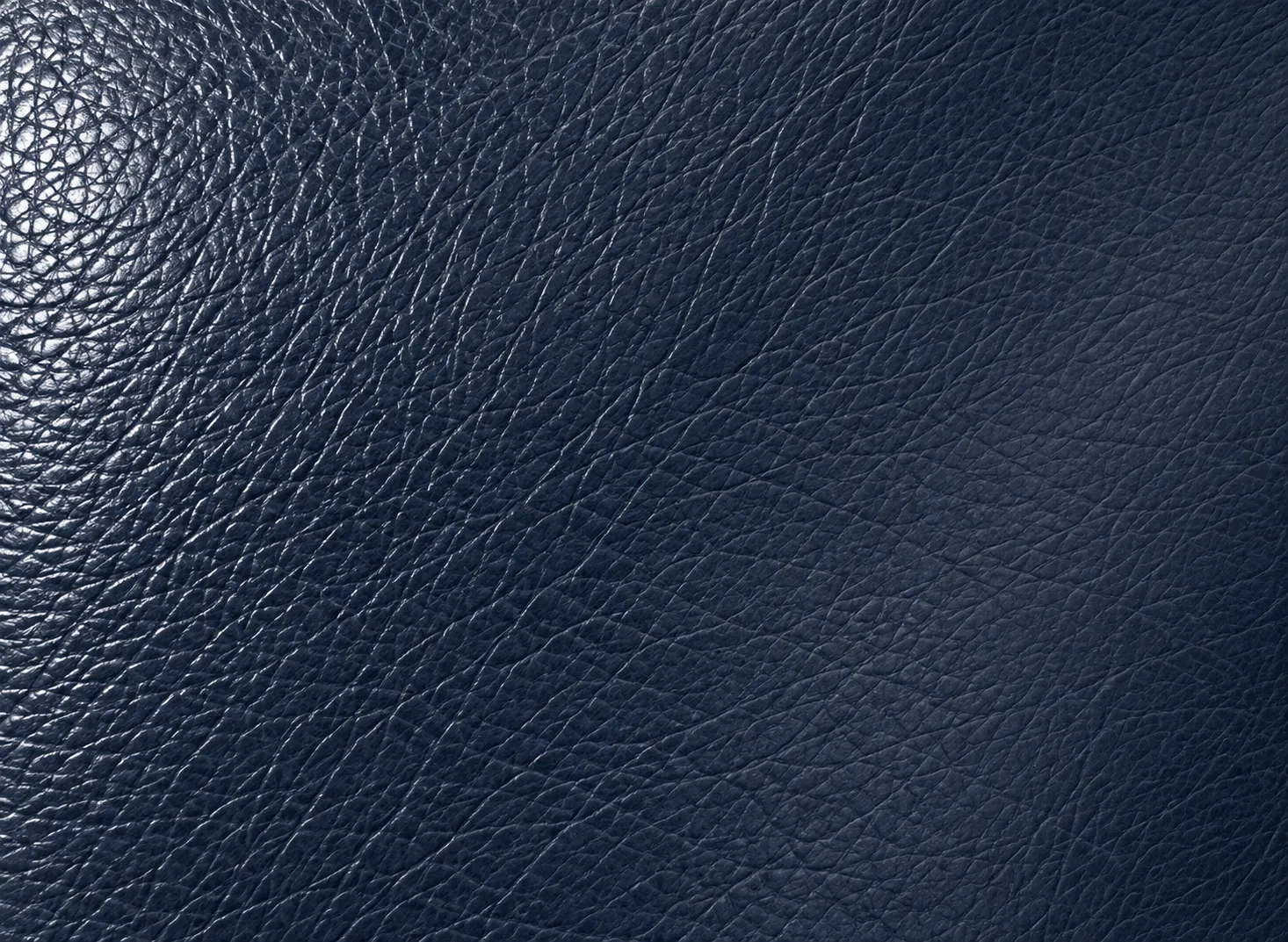 A navy leather swatch