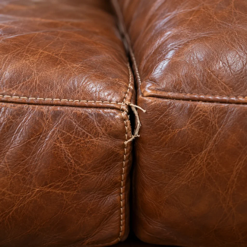 Seam split between two cushions after a move