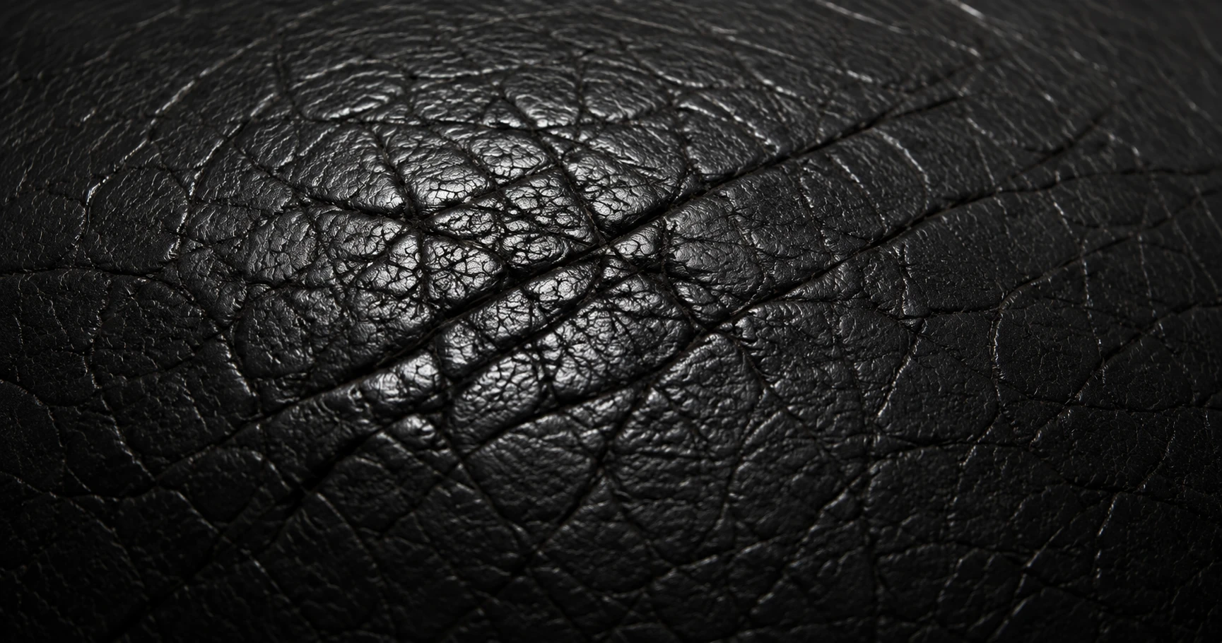 Cracking across black Ligne Roset leather