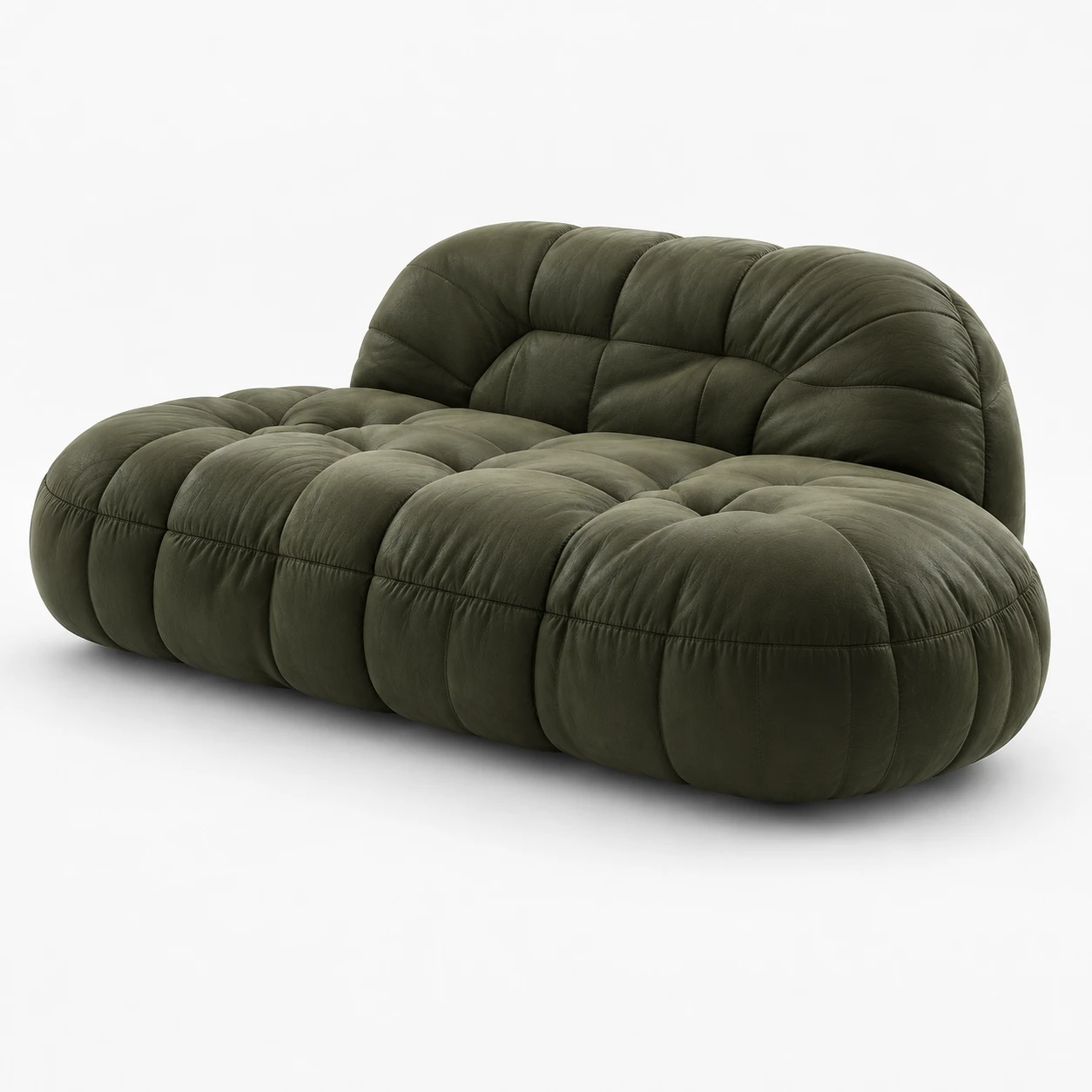 Green Ligne Roset leather sofa
