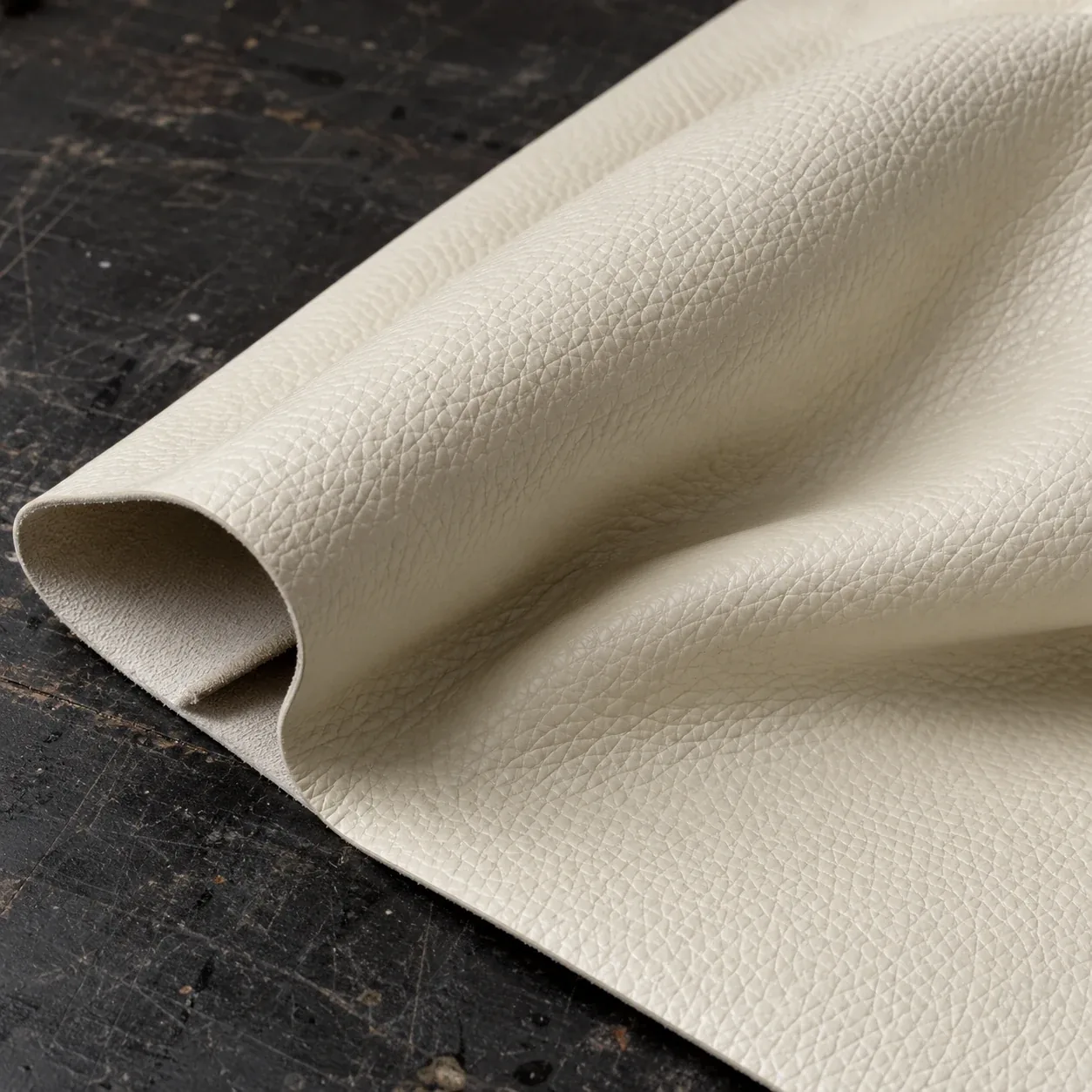Marine vinyl used in marine upholstery, close up