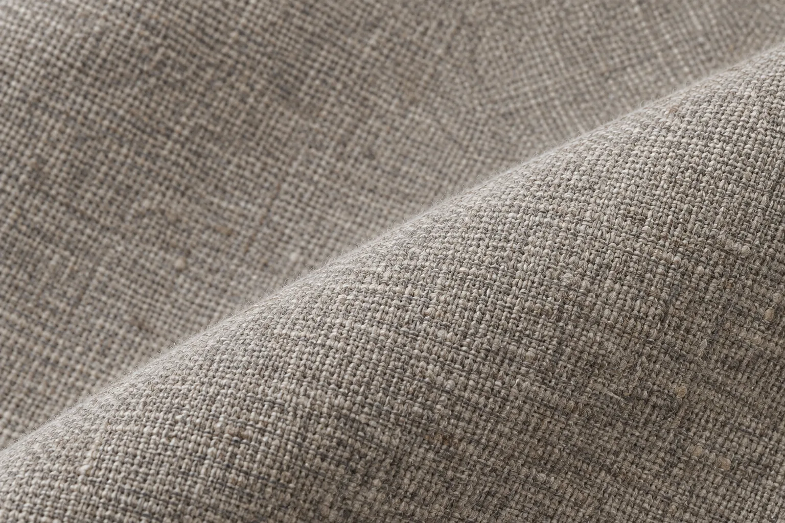 Natural greige linen swatch for a headboard