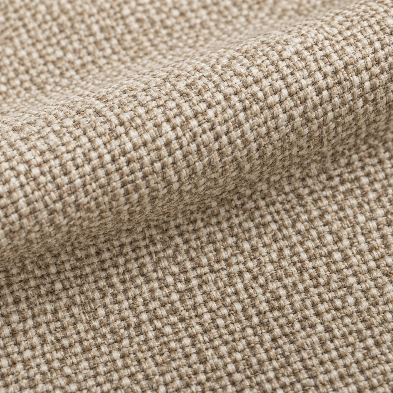 Oatmeal basket-weave performance upholstery fabric