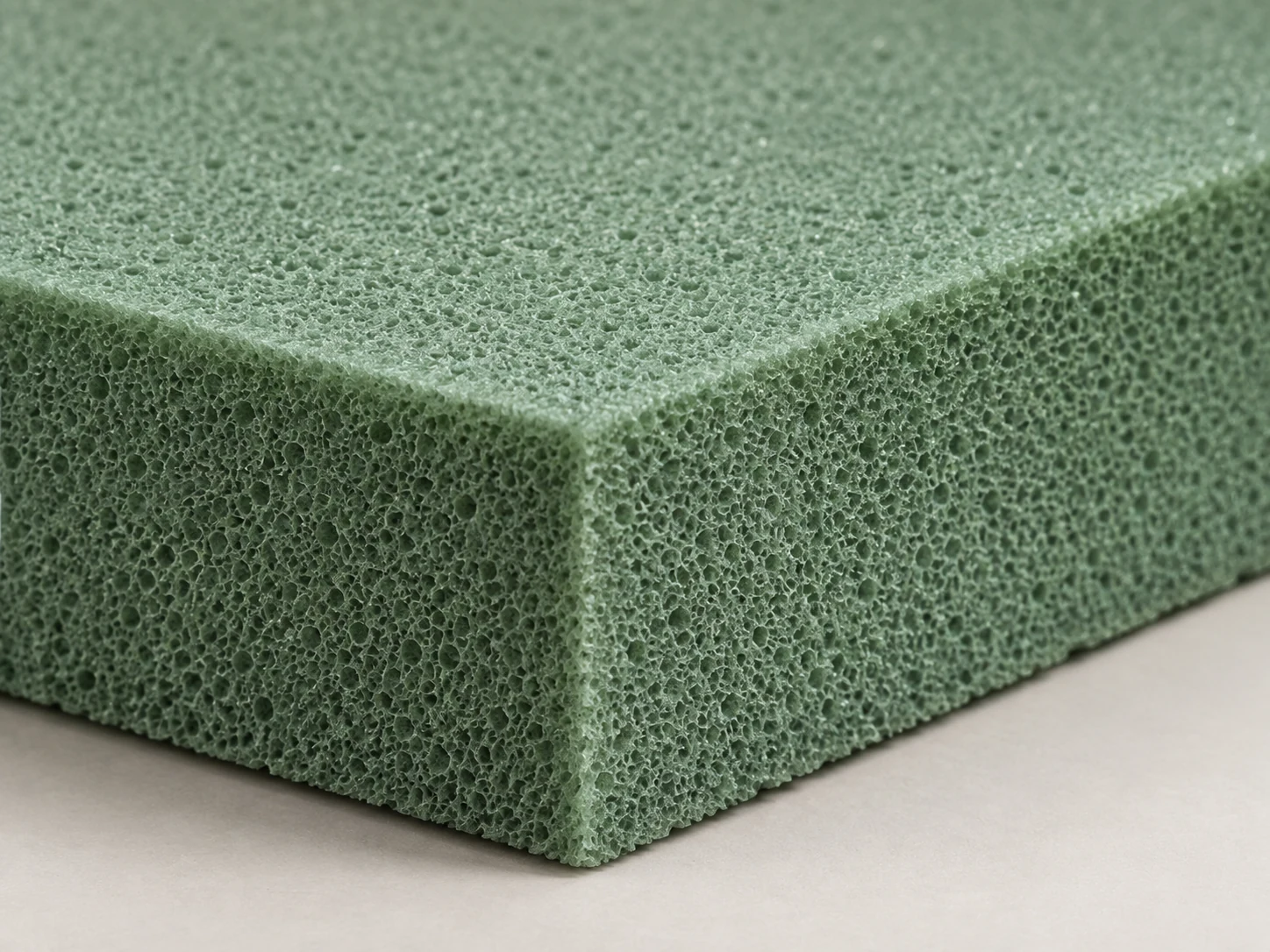 Green outdoor grade quick dry foam for terrace seat pads