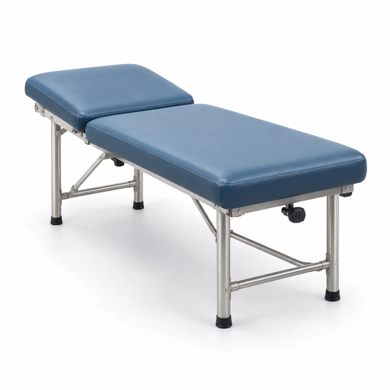 Physical therapy treatment table with a wide top pad