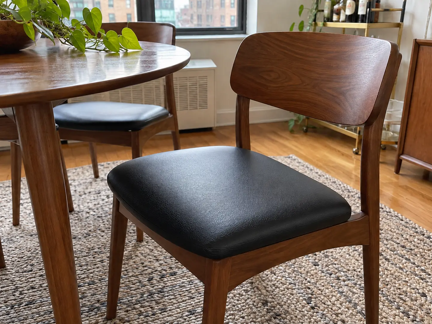 The same dining chair recovered, after