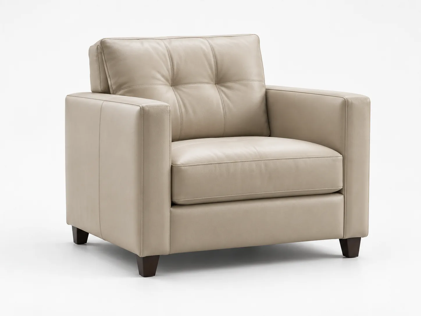 Room & Board taupe leather armchair