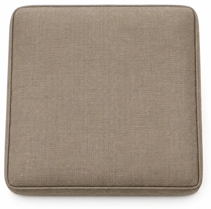 Square cushion with even sides and a soft rolled edge