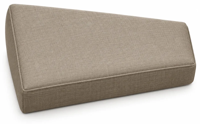 Wedge cushion thicker at the back than the front