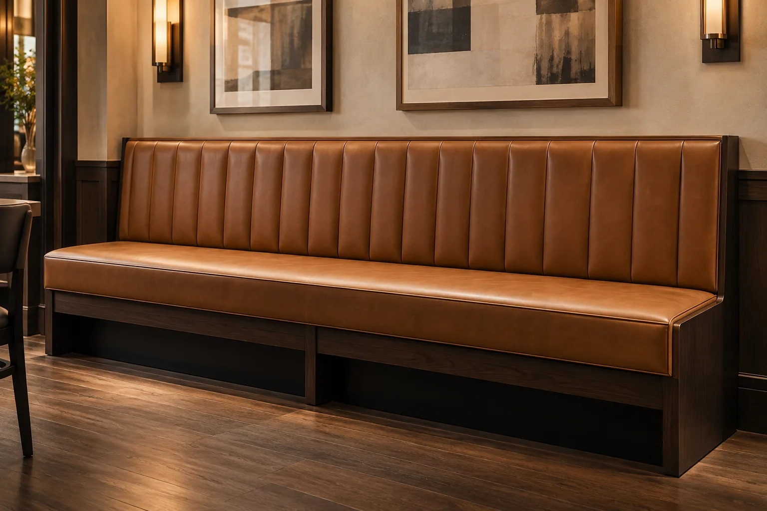 A single-sided banquette run
