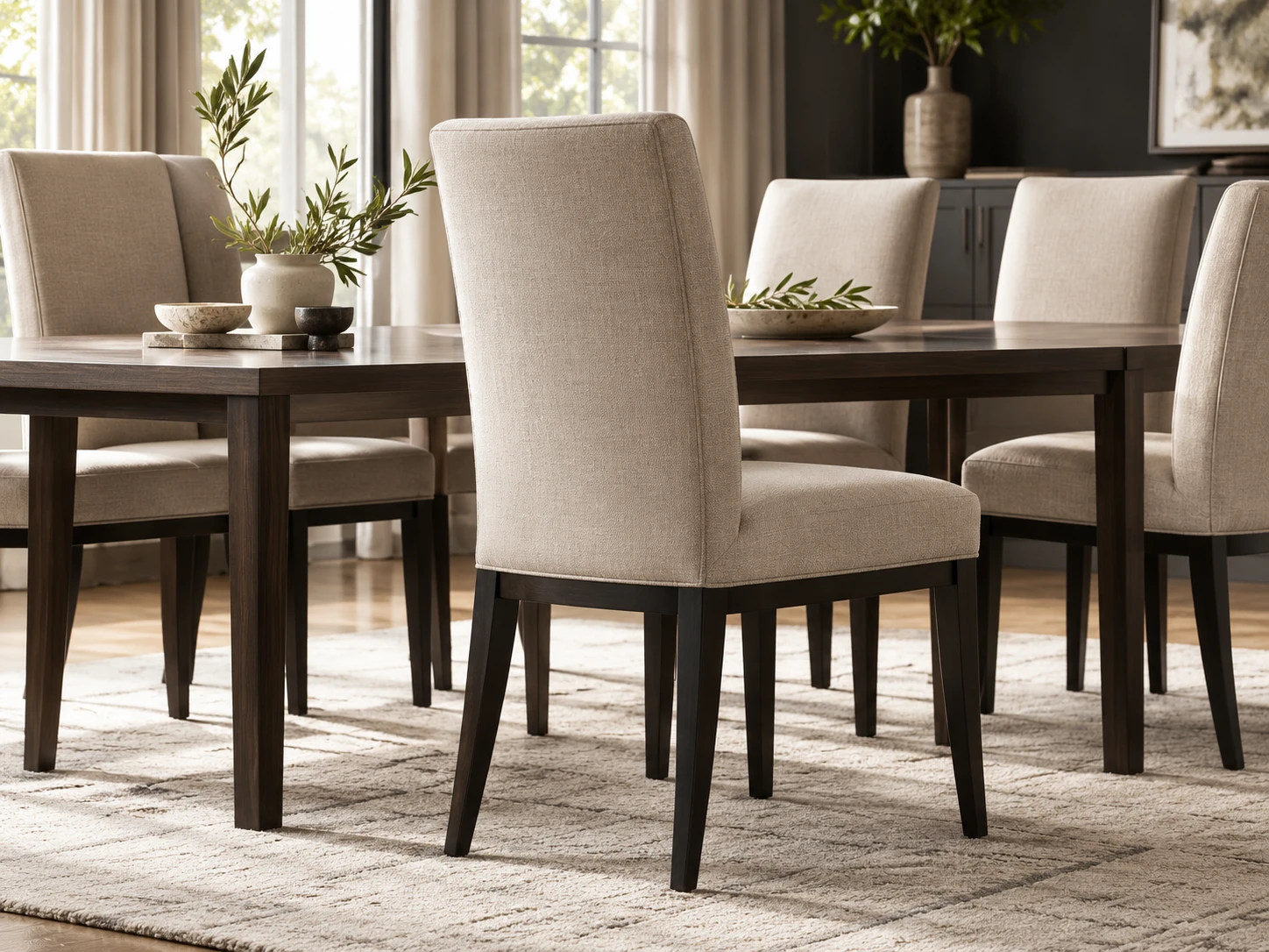 Upholstered dining chairs